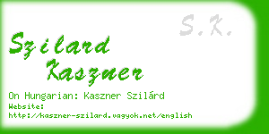szilard kaszner business card